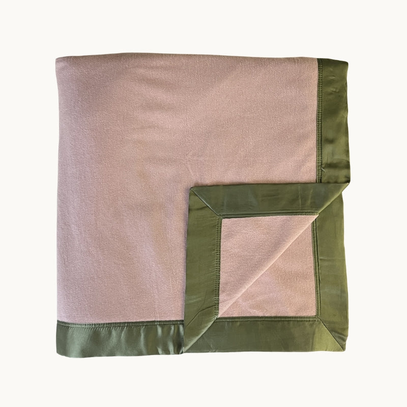Silk Blanket Pink & Green - Clearance