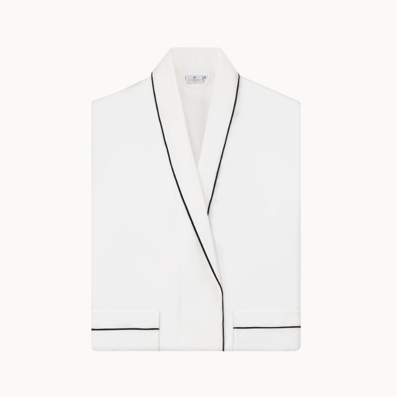 Silk Dressing Gown Ivory