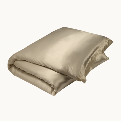 Taupe/Ivory Reversible Silk Duvet Cover - Clearance