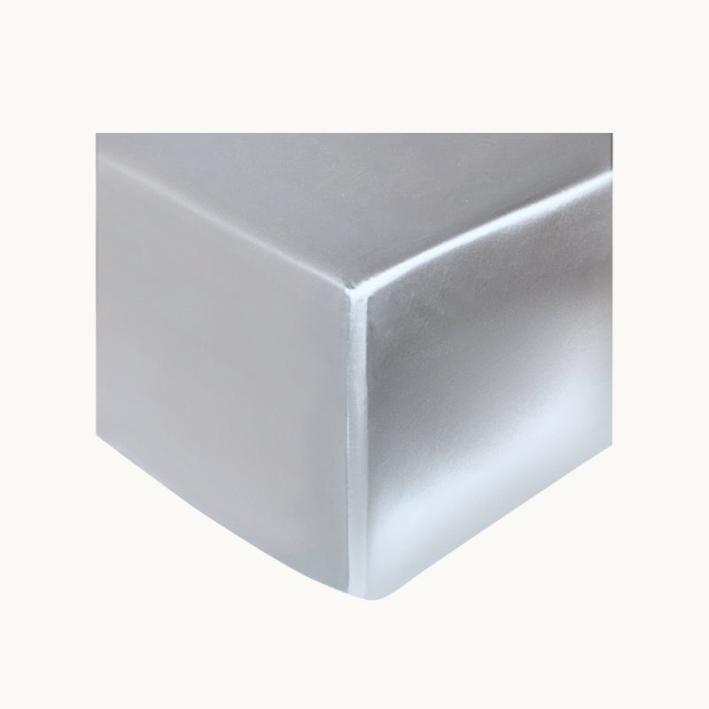 Silver Grey Silk Fitted Sheet - Clearance