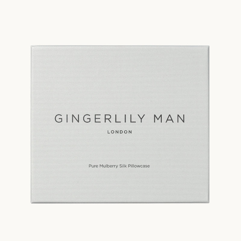 Gingerlily Man Mulberry Silk Pillowcase Silver Grey