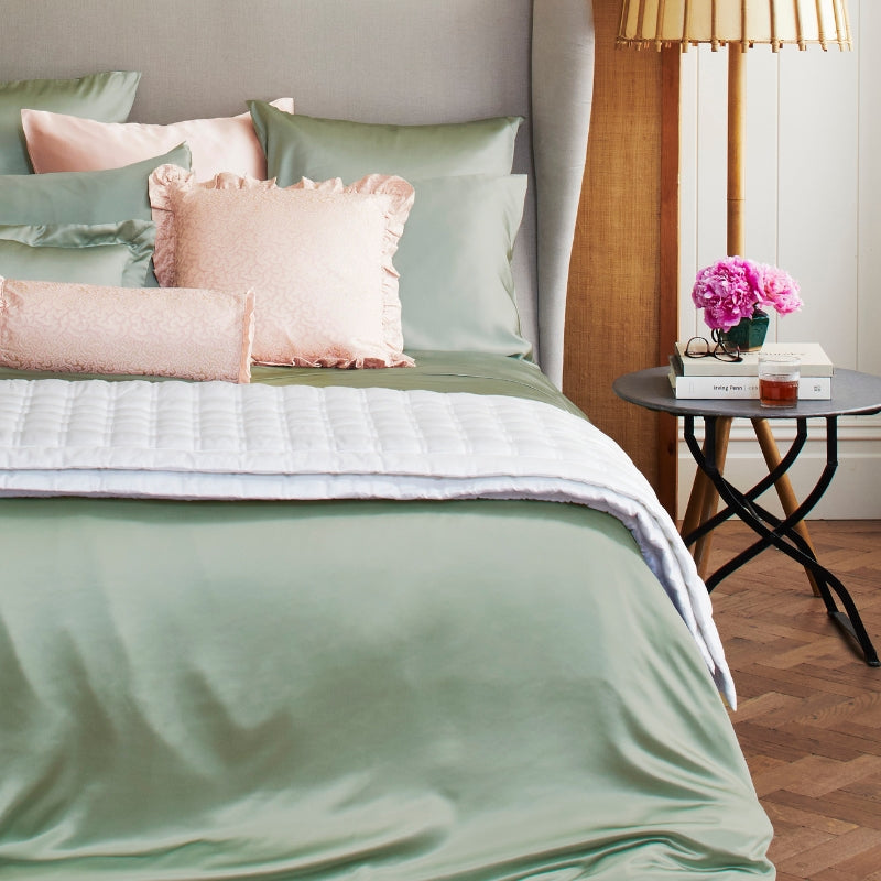 Sage Silk Duvet Cover