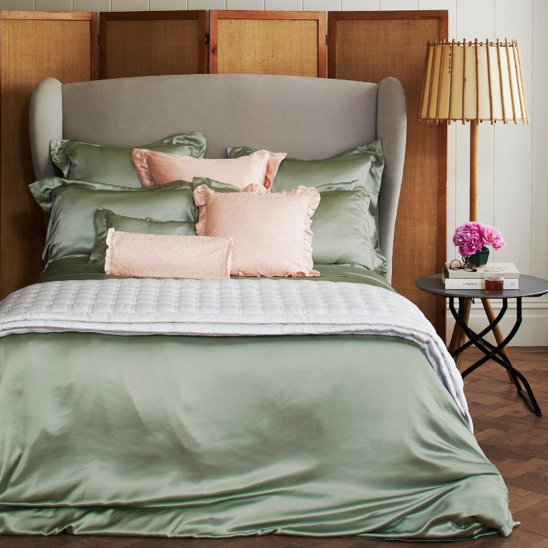 Sage Silk Duvet Cover