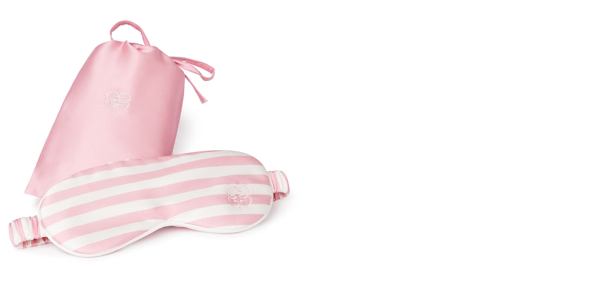 Pink Silk Eye Mask Travel Sleep Mask Gingerlily