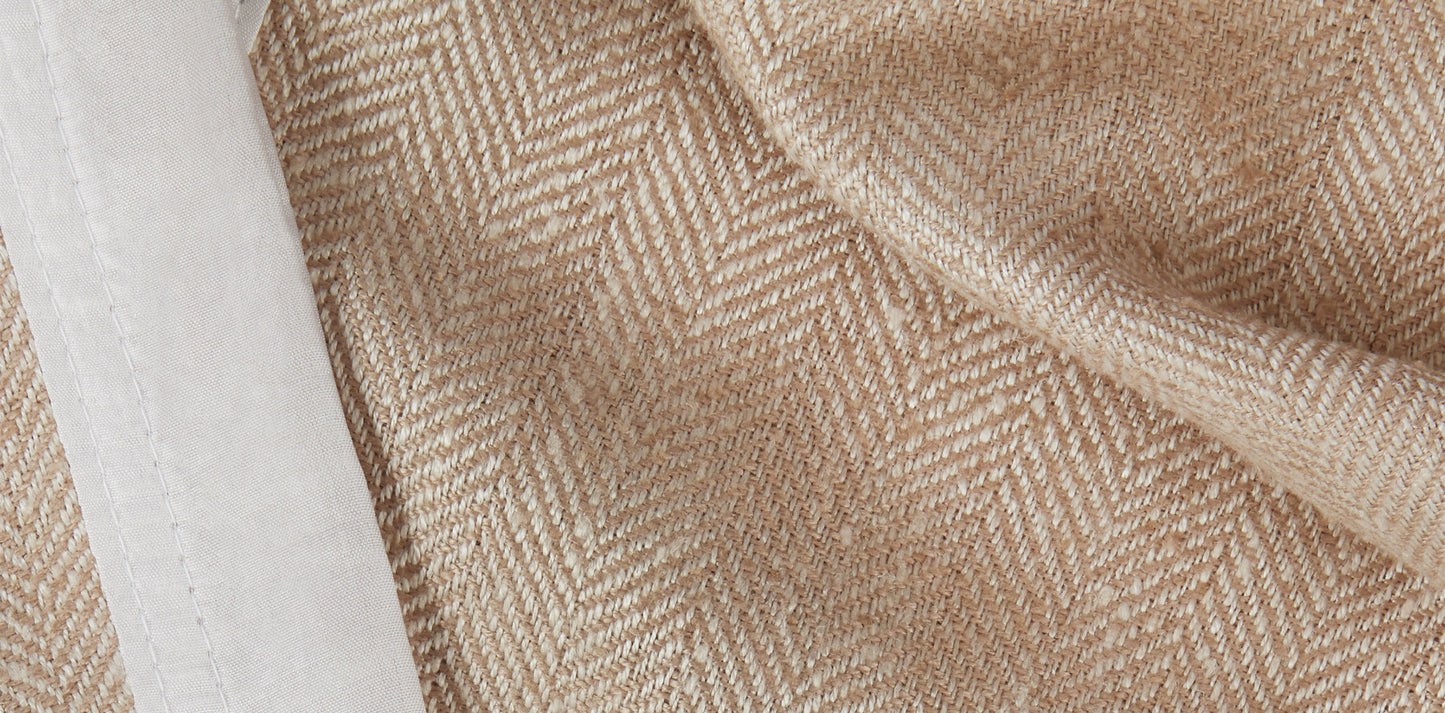 Textured Herringbone Silk Throw