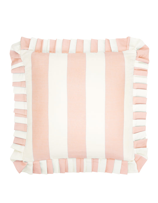 Cary Silk Square Cushion in Pink