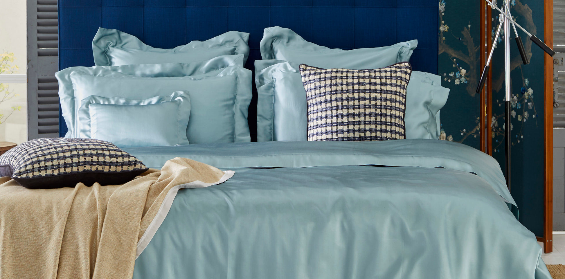 Silk Herringbone Throw