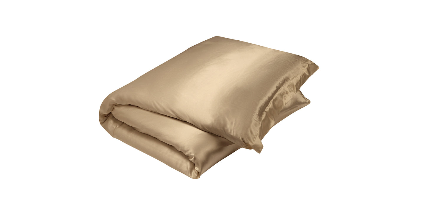 Duvet Cover with Sand-Colored Silk Fabric