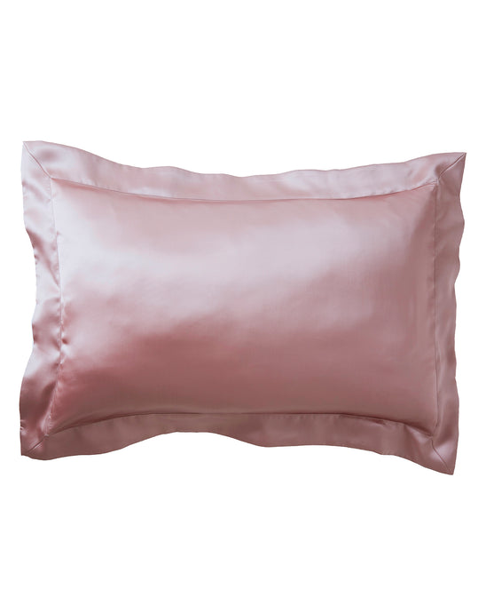 Vintage pink silk pillowcase.