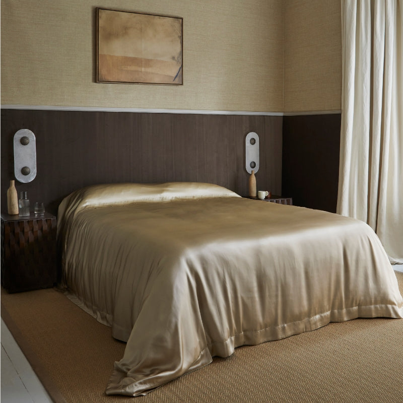 Champagne Sand Silk Bedding
