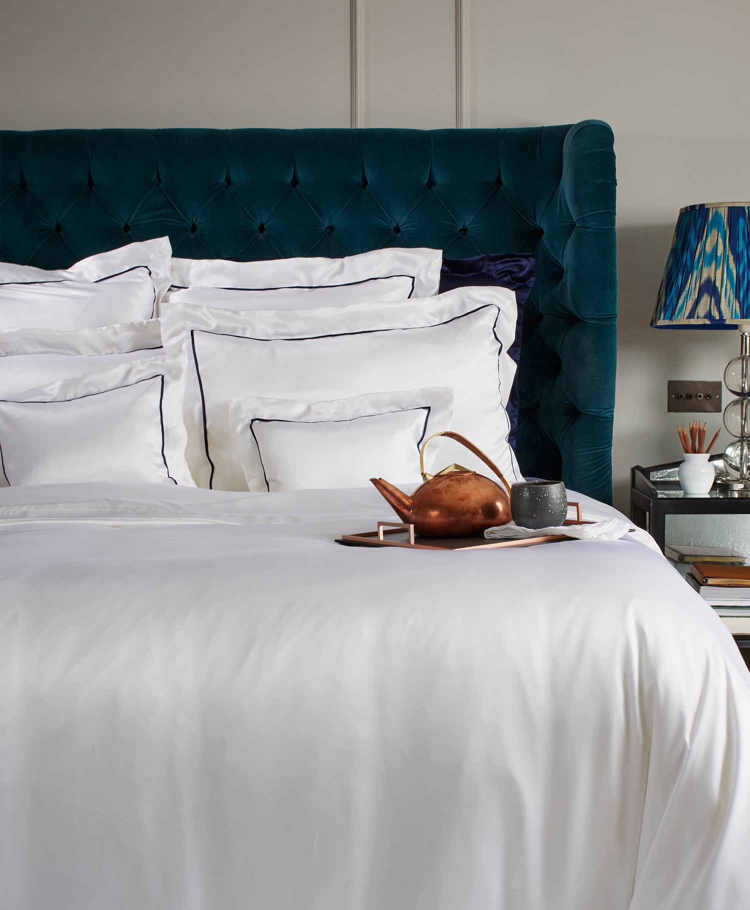 St Tropez White Silk Bedding Collection