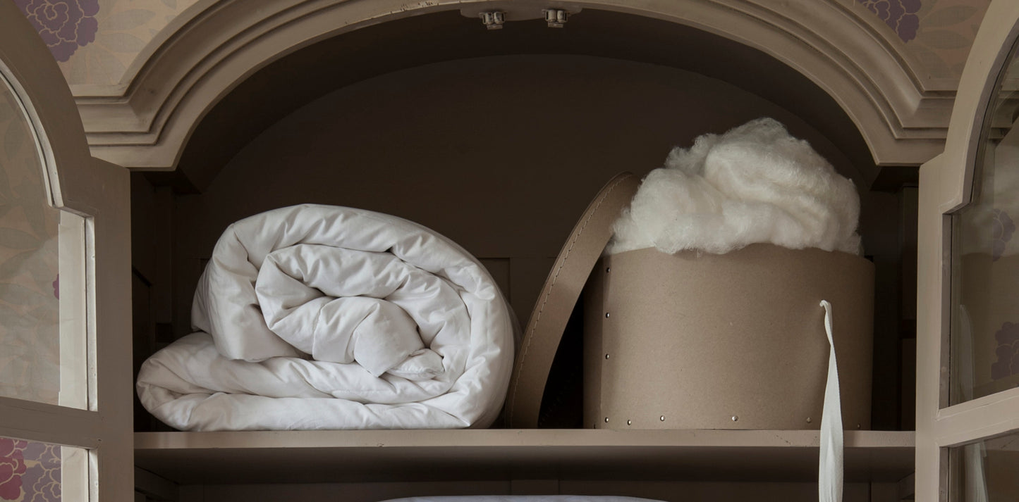 Silk filled duvet with all-season weight