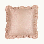 Coral Fern Silk Cushion Square Pink