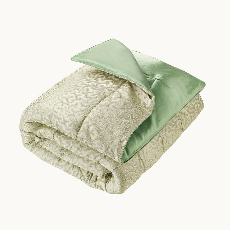 Coral Fern Silk Eiderdown Green