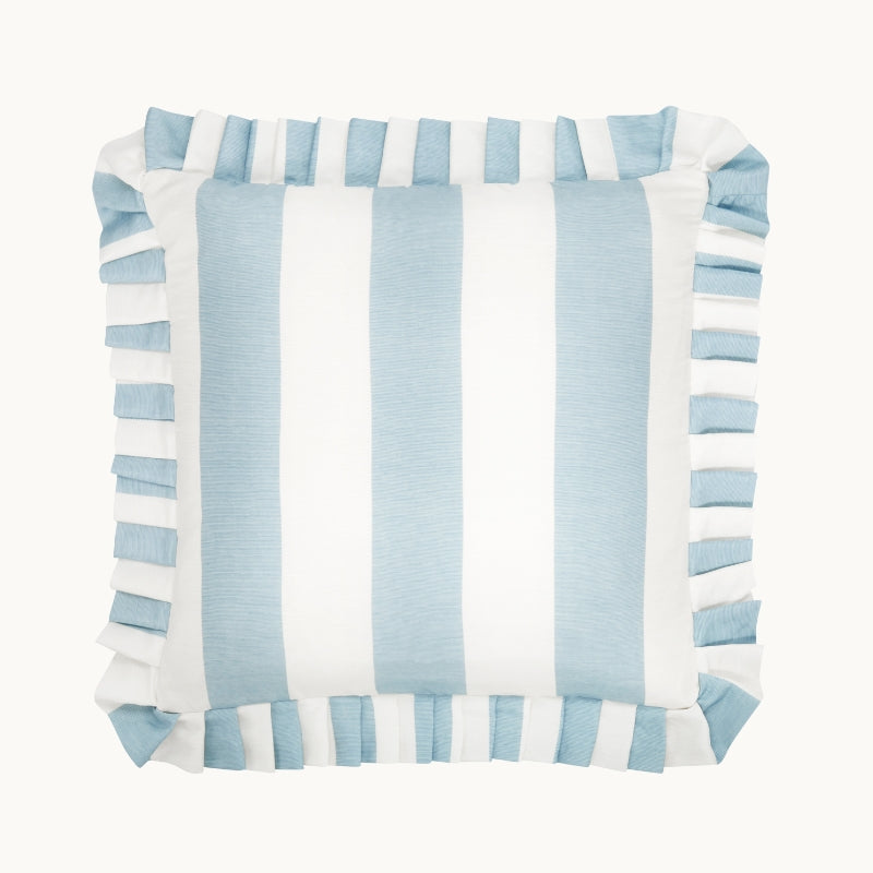 Cary Silk Square Cushion Blue