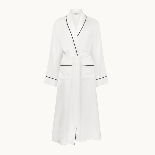 Silk Dressing Gown Ivory