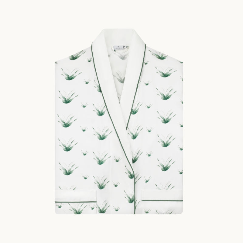 Lily Of The Valley Silk Dressing Gown