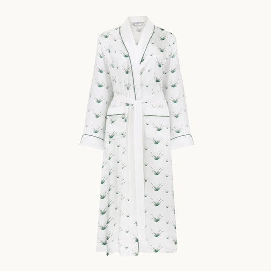 Lily Of The Valley Silk Dressing Gown