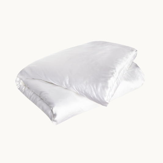 St Tropez White Silk Duvet Cover - Clearance