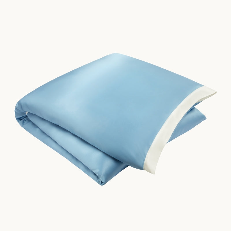 Summerhill Blue Silk Duvet Cover