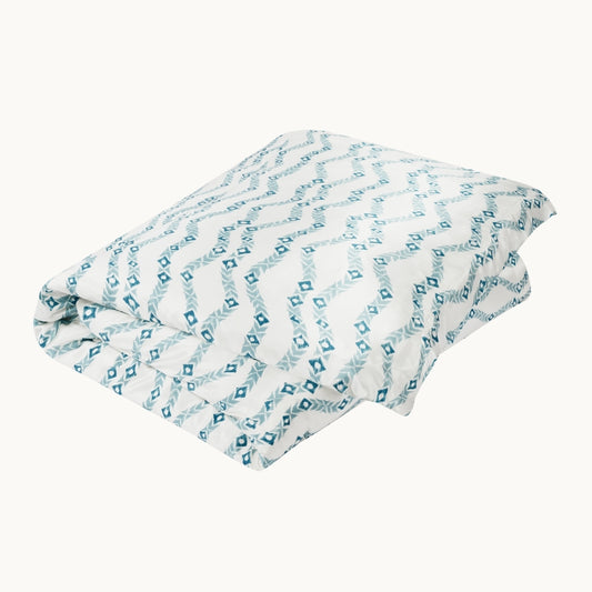 Tangleweed Blue Silk Duvet Cover