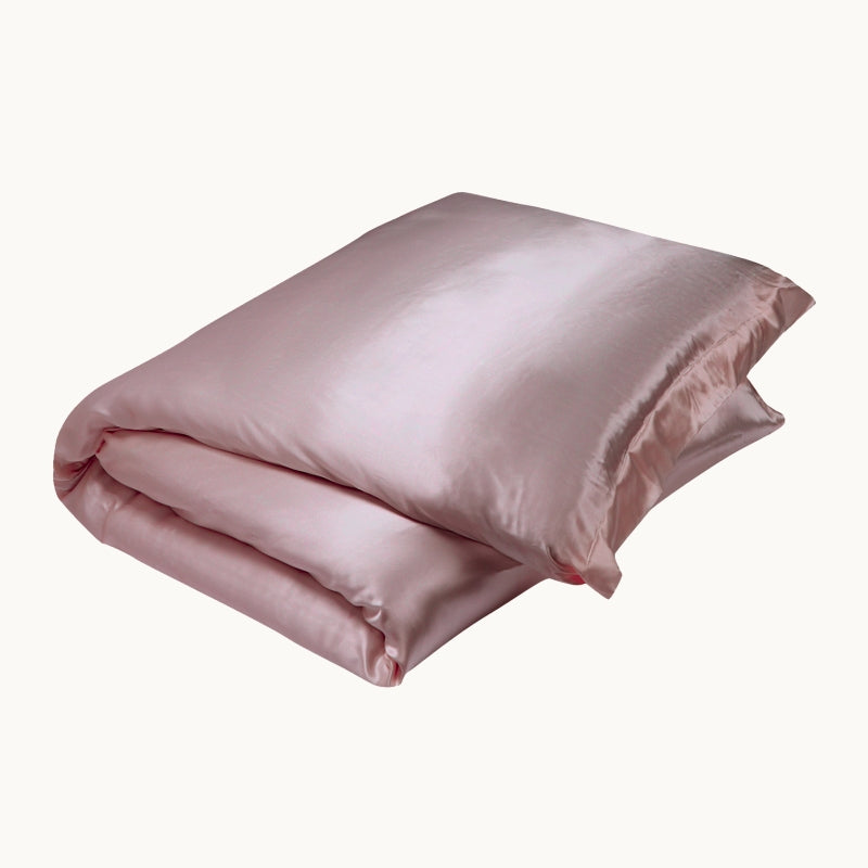 Vintage Pink Silk Duvet Cover