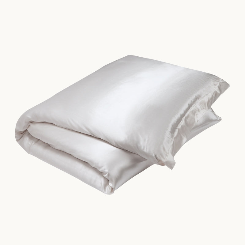 White Silk Duvet Cover