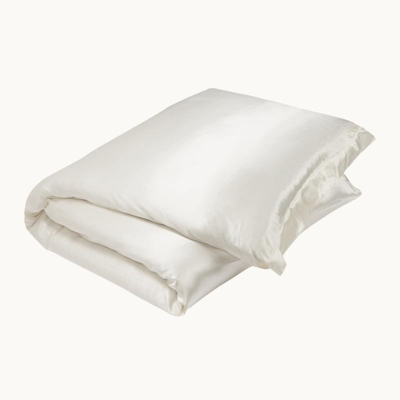 Ivory Silk Duvet Cover - Clearance