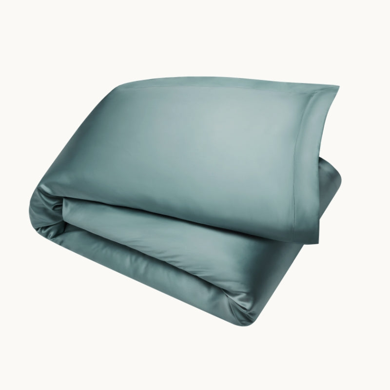 Mineral Blue Silk Duvet Cover