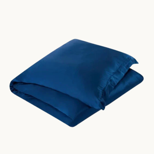 Navy Silk Duvet Cover