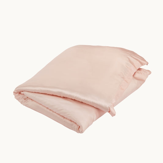 Rose Pink Silk Duvet Cover