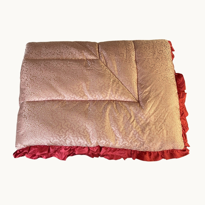Coral Fern Silk Eiderdown Pink - Clearance