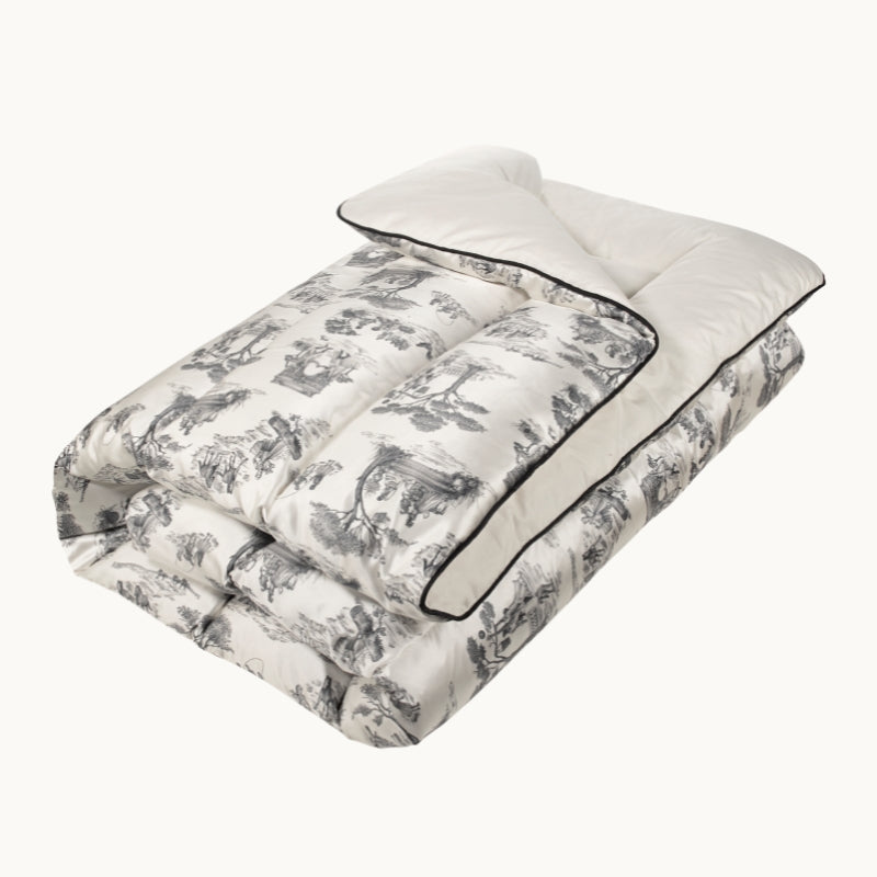 Harlem Toile Silk Eiderdown Ivory