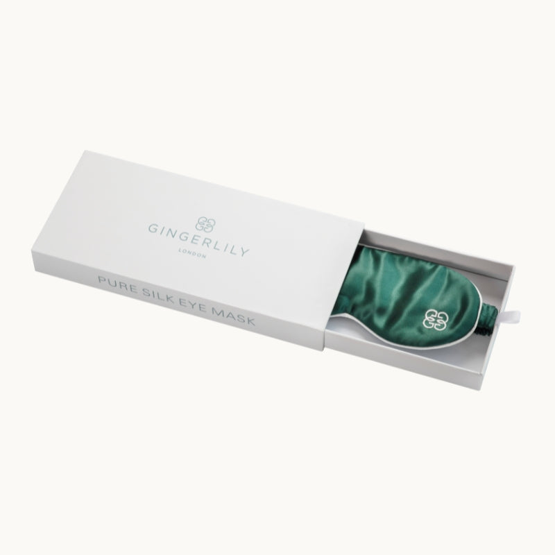 Silk Eye Mask Green