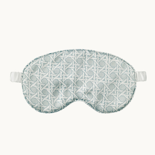 Silk Eye Mask Rattan Blue