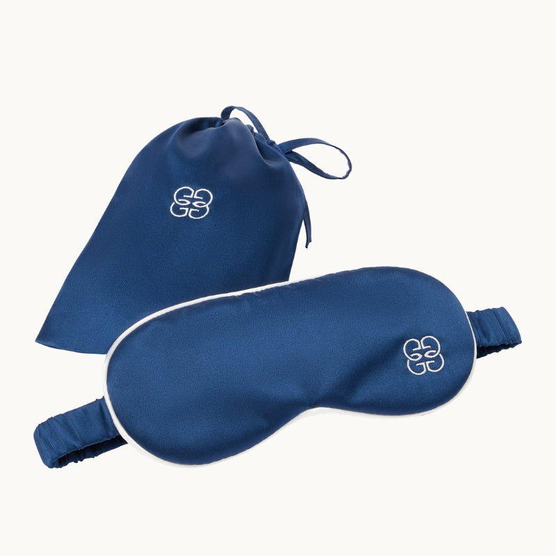 Silk Eye Mask Navy