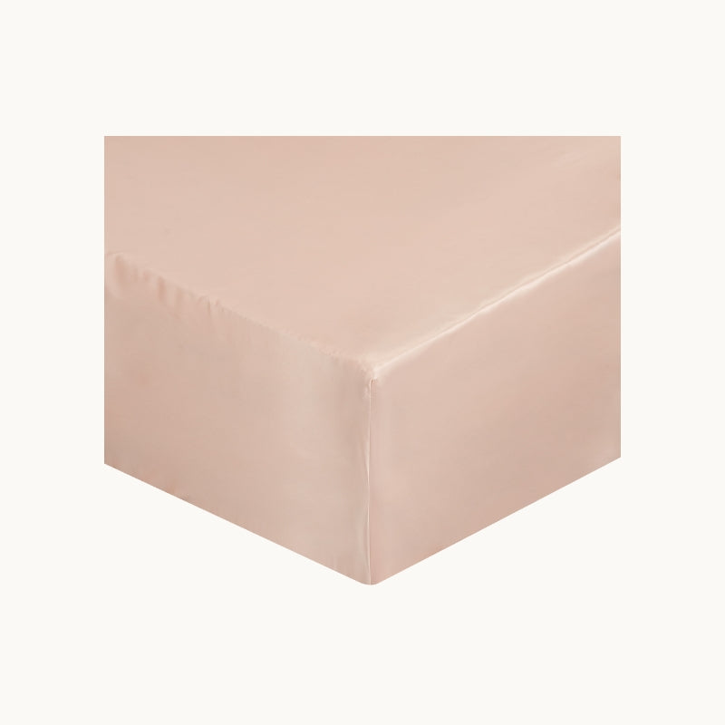 Rose Pink Silk Fitted Sheet - Clearance