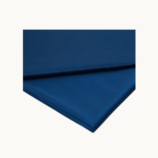 Navy Silk Flat Sheet