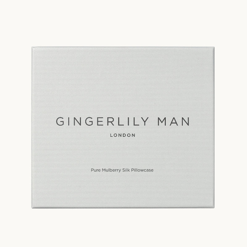 Gingerlily Man Mulberry Silk Pillowcase Charcoal