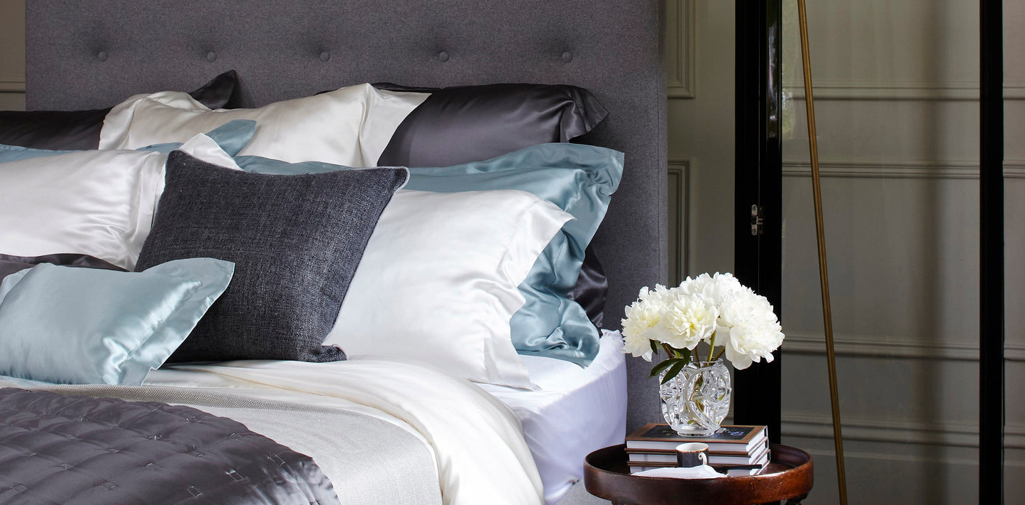 Ivory Silk Duvet Cover with Soft Feel and Luxurious Sheen