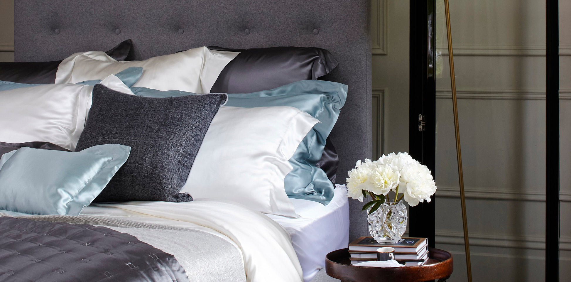 Ivory Silk Duvet Cover with Soft Feel and Luxurious Sheen