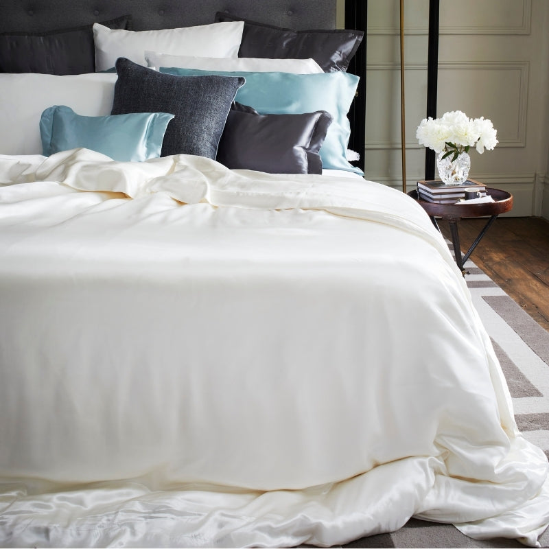 Ivory Silk Duvet Cover