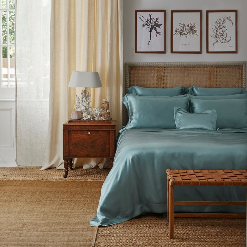 Mineral Blue Silk Pillowcase