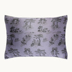 Harlem Toile Silk Pillowcase Lilac