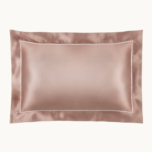 Vintage Pink & Ivory Silk Pillowcase