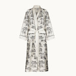 Harlem Toile Silk Robe Ivory