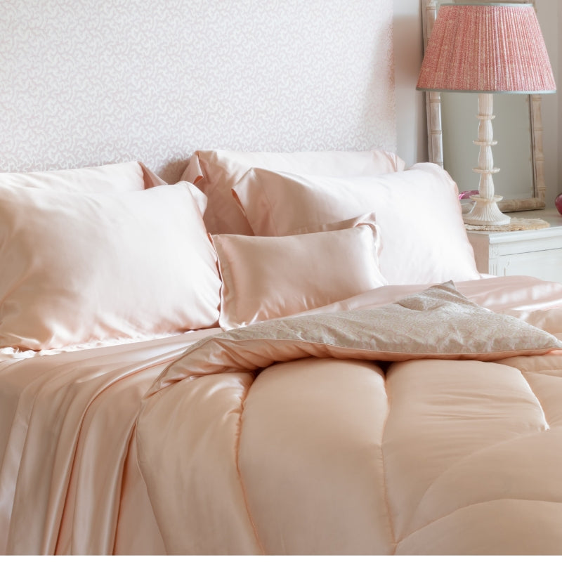 Rose Pink Silk Pillowcase