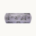 Harlem Toile Silk Bolster Cushion Lilac