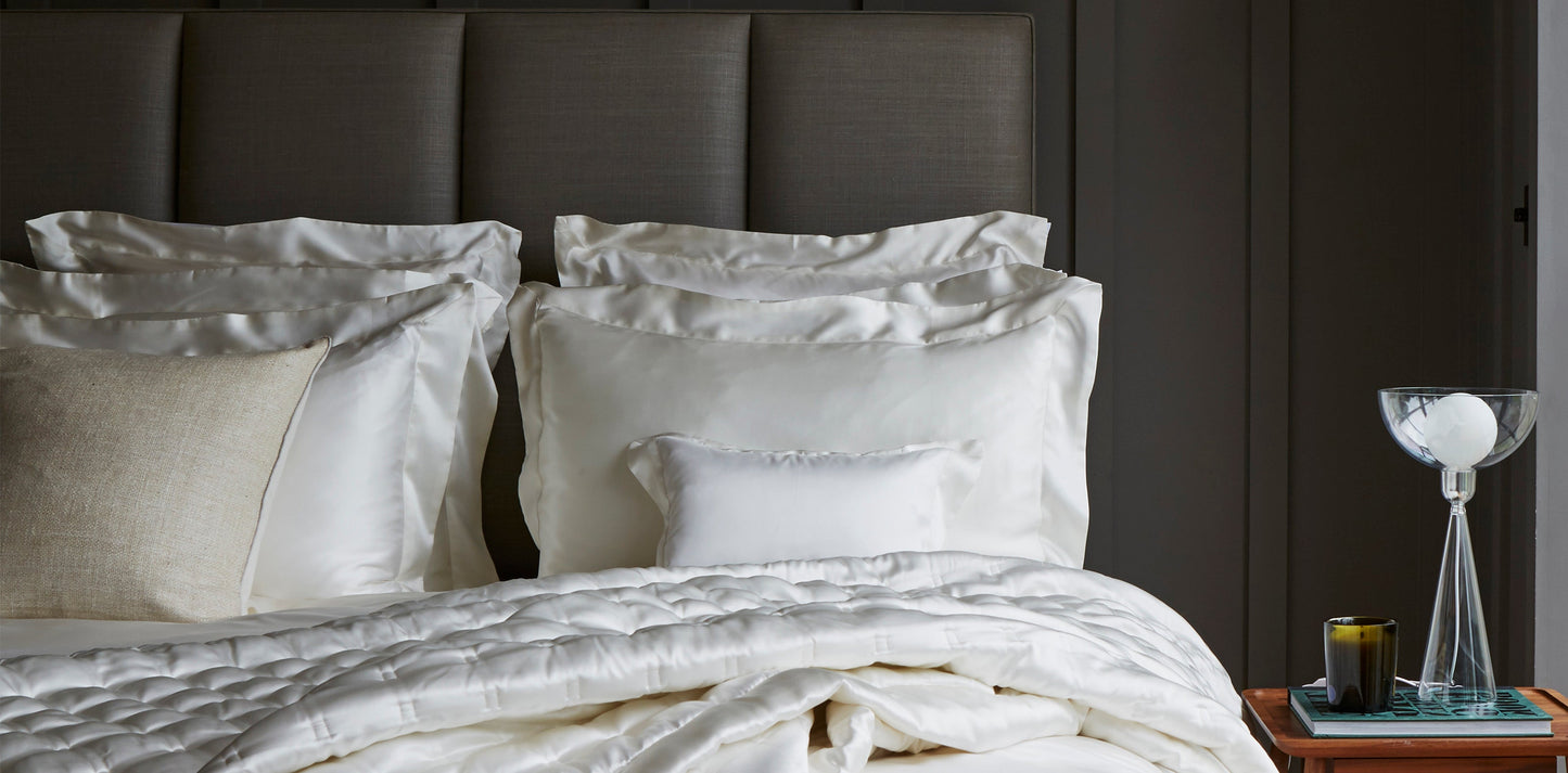 St Mawes Silk Cushion Cover Ivory - Clearance