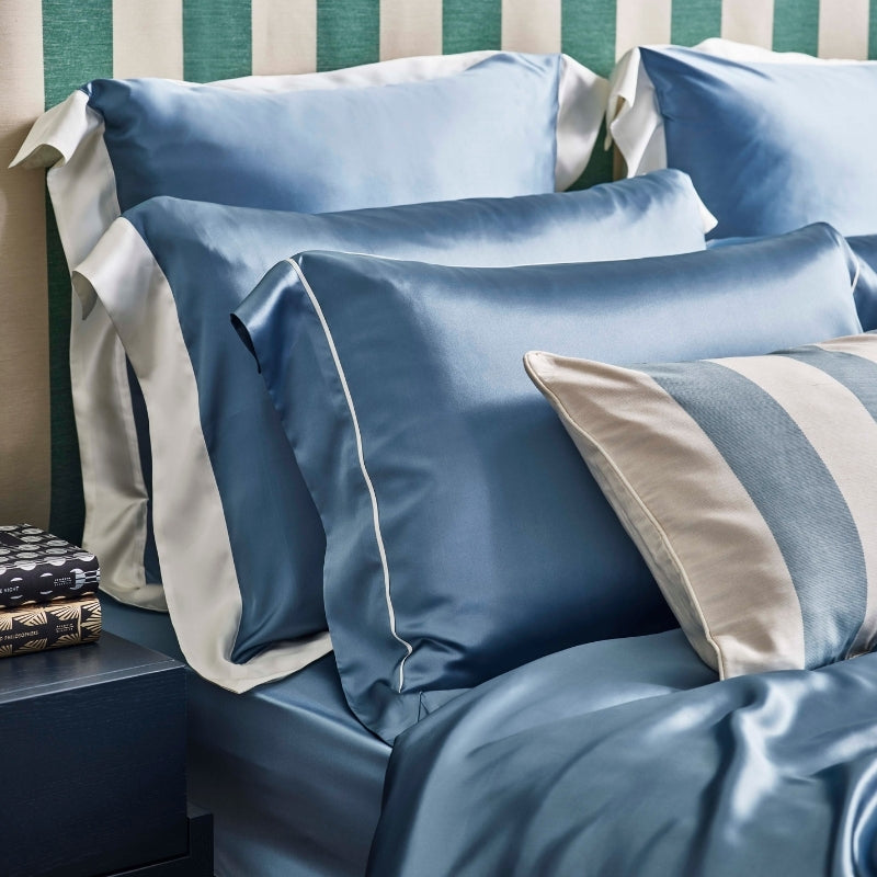 Summerhill Blue Silk Pillowcase